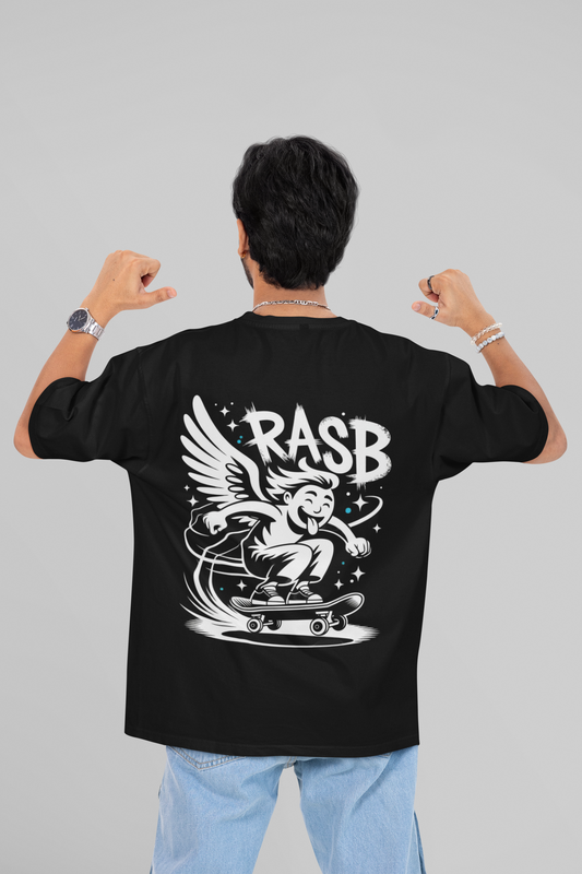 Multiverse Skater – Wubba Luba Rollin’ Tee– Round Neck Drop Shoulder Graphic Printed Oversized Cotton T-shirt