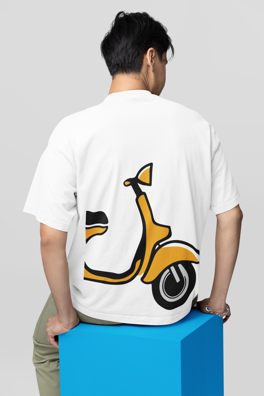 RASB's Vespa Scooty -  Round Neck Drop Shoulder  Oversized  T-shirt