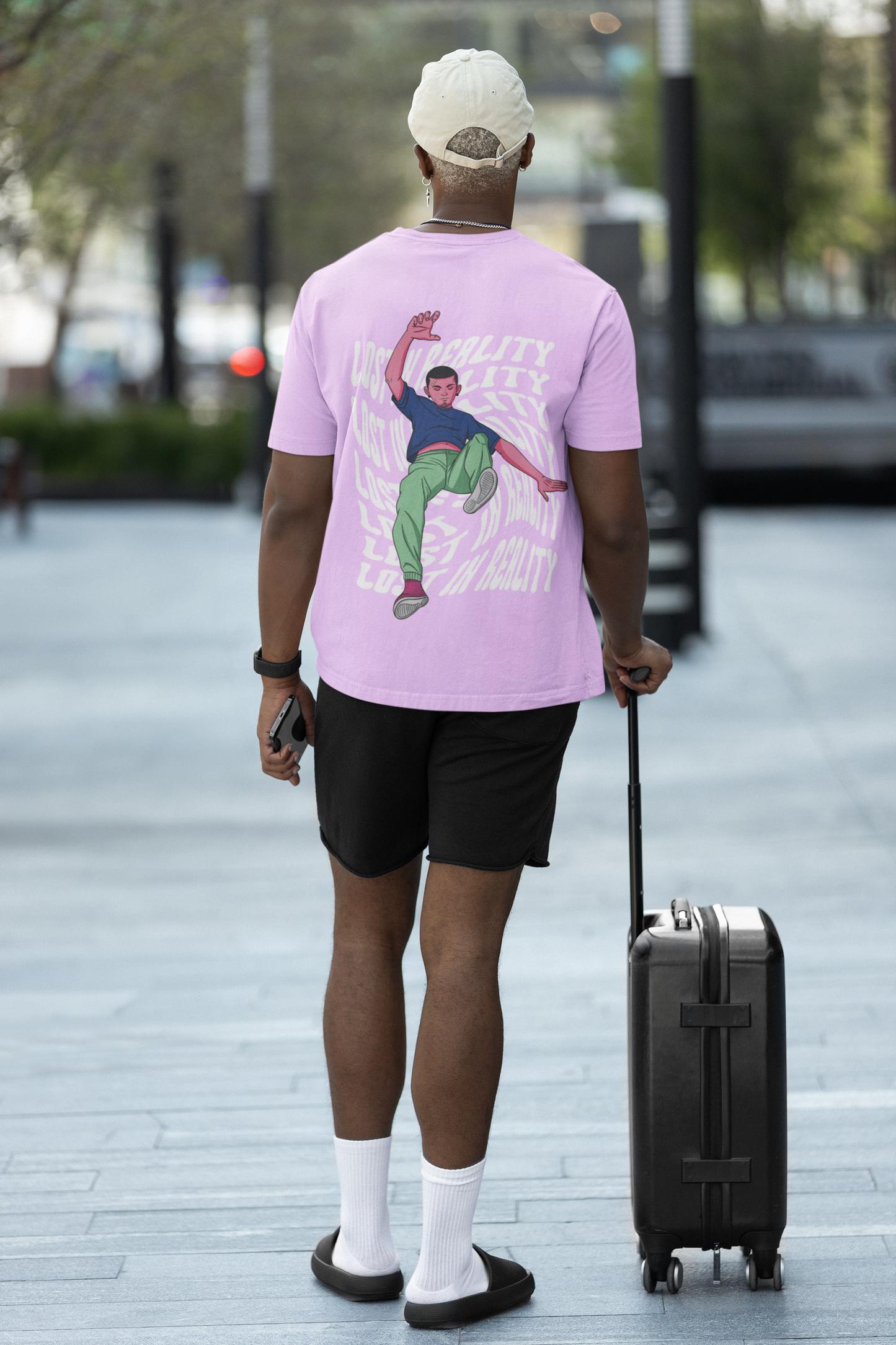 RASB’s "Lost in Reality" T-Shirt - Round Neck Drop Shoulder Graphic Printed Oversized Cotton T-shirt