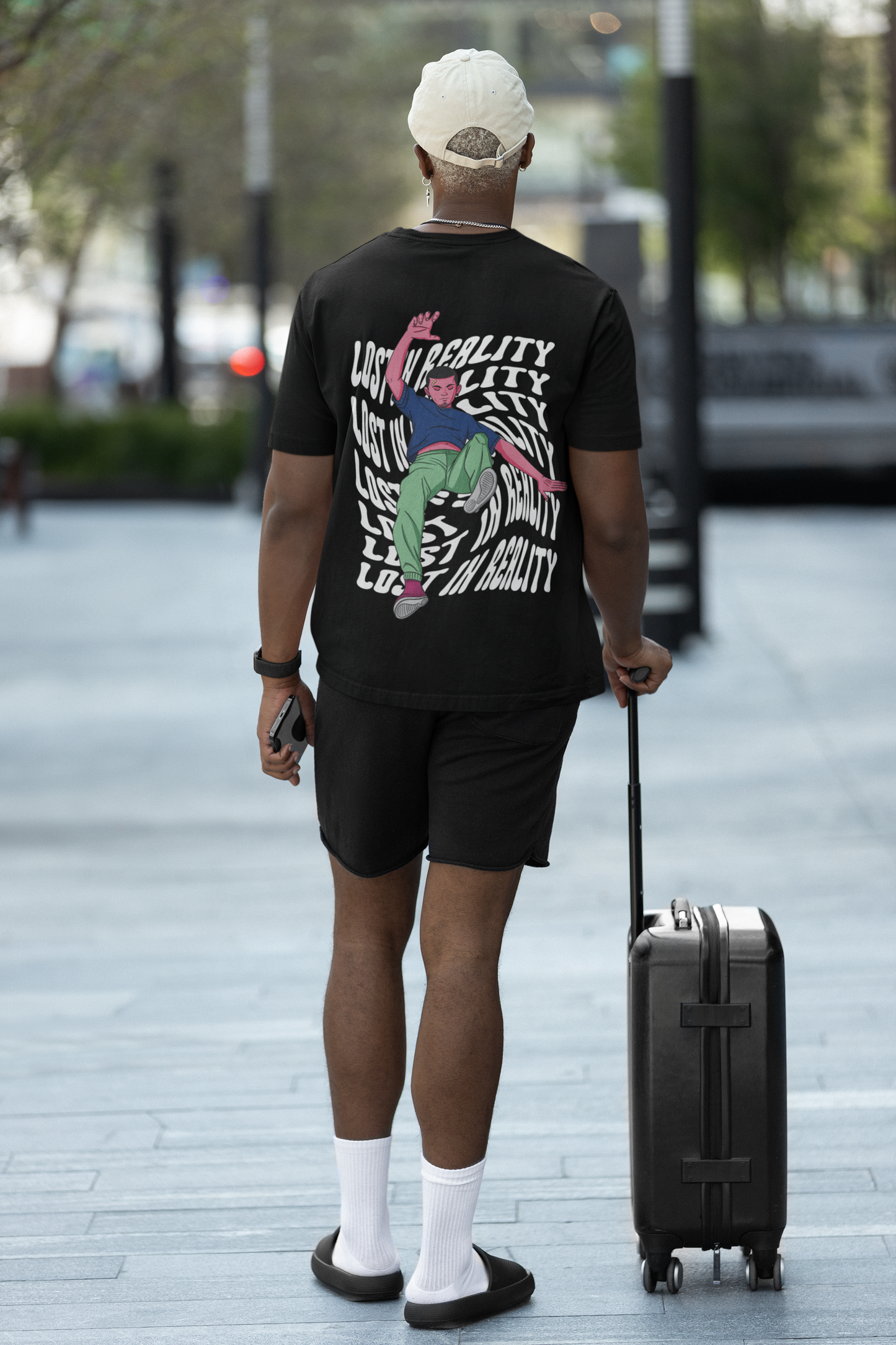 RASB’s "Lost in Reality" T-Shirt - Round Neck Drop Shoulder Graphic Printed Oversized Cotton T-shirt