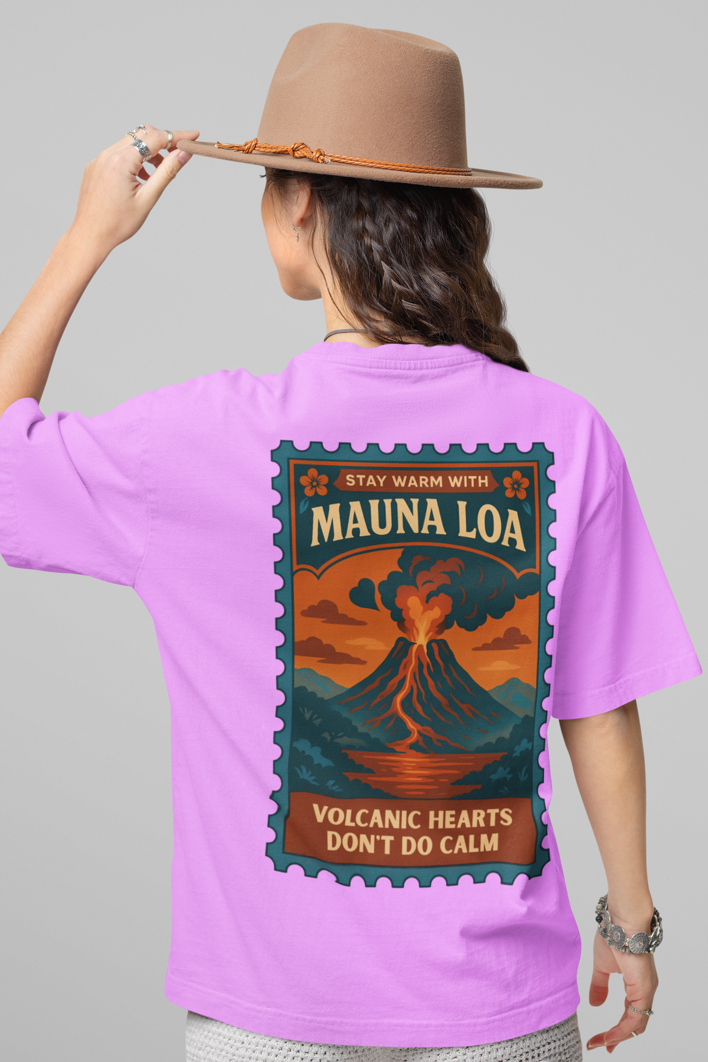 vedan's mauna lova inspired Round Neck Drop Shoulder Graphic Printed Oversized Cotton T-shirt kerala