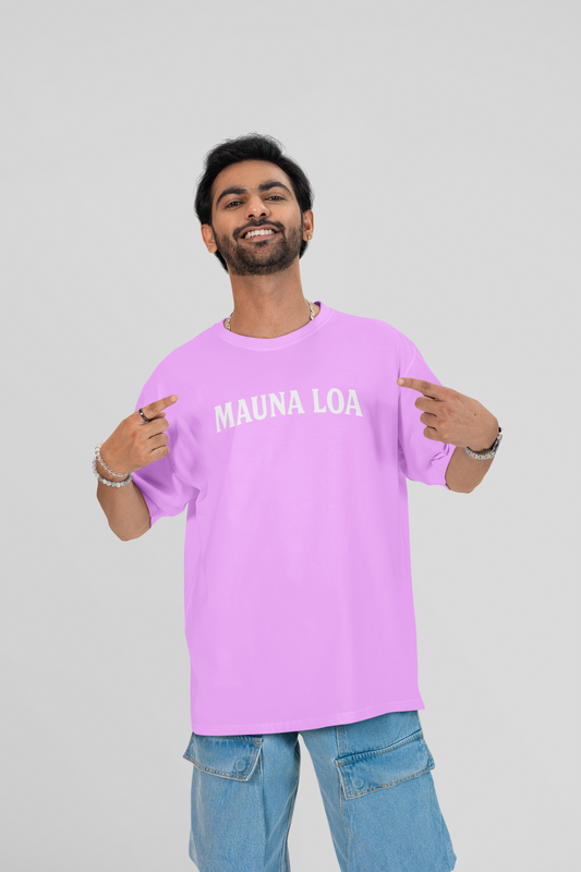 vedan's mauna lova inspired Round Neck Drop Shoulder Graphic Printed Oversized Cotton T-shirt kerala
