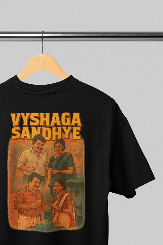 RASB RETRO "Vyshaga Sandhye T-Shirt | Nadodikattu Vintage Retro Mohanlal Shobana Reunion Inspired | Thudarum Movie  | Malayalam Nostalgia Tee
