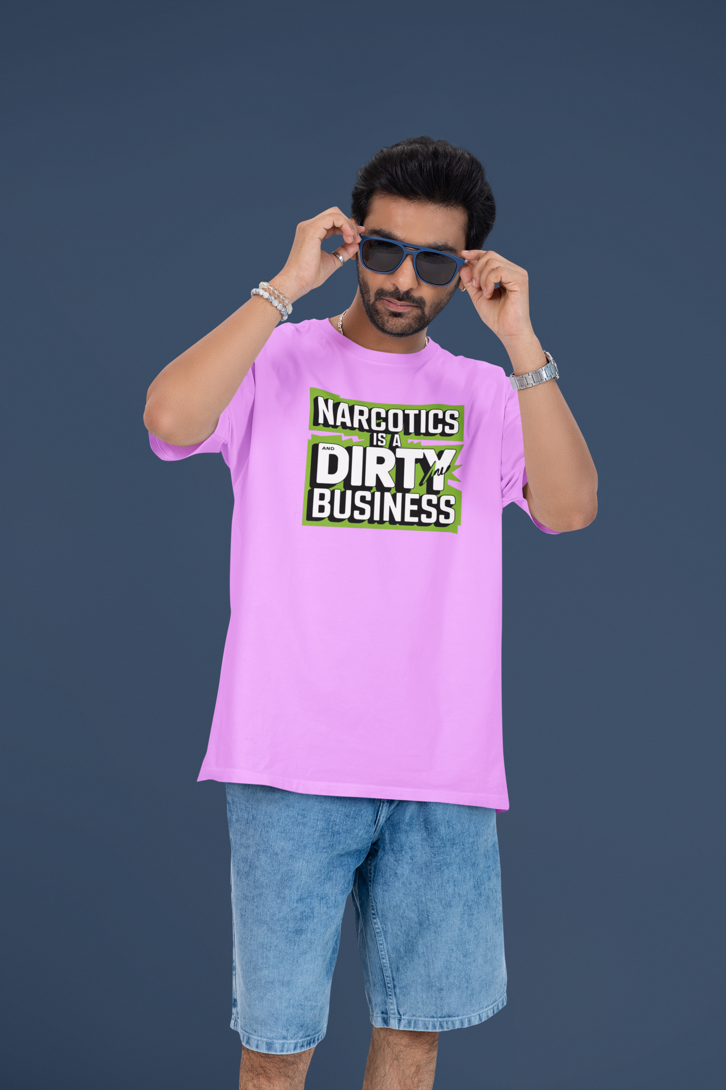 EMPURAAN movie inspired  - Round Neck Drop Shoulder Graphic Printed Oversized Cotton T-shirt