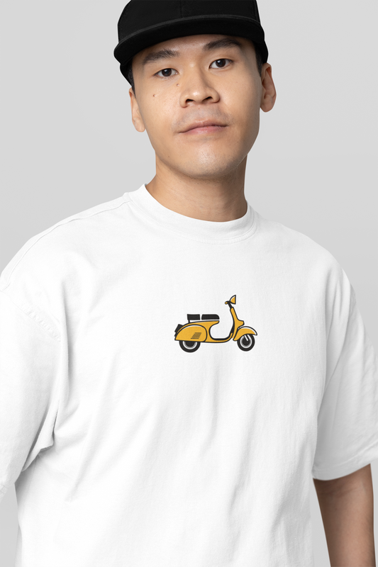 RASB's Vespa Scooty -  Round Neck Drop Shoulder  Oversized  T-shirt